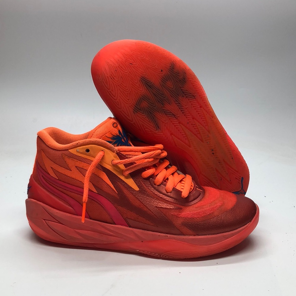 Mens PUMA MB.02 Supernova 376442-01 Orange/Blue USED Without Box Sz 6 - Picture 1 of 12